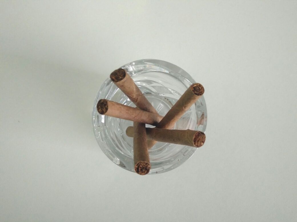 Пепелник и чаша ( за пури и цигари ) от оловен кристал !
