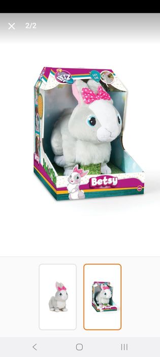 Jucărie interactiva de pluș Iepurașul Betsy