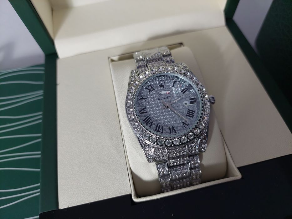 Ceas Rolex full box Moissanite VVS cadou calitate premium vinted