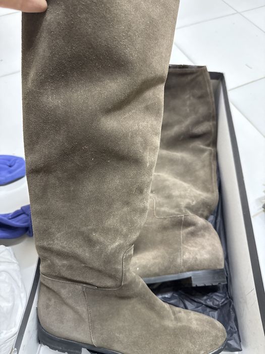 Осенние сапоги из натуральной замши