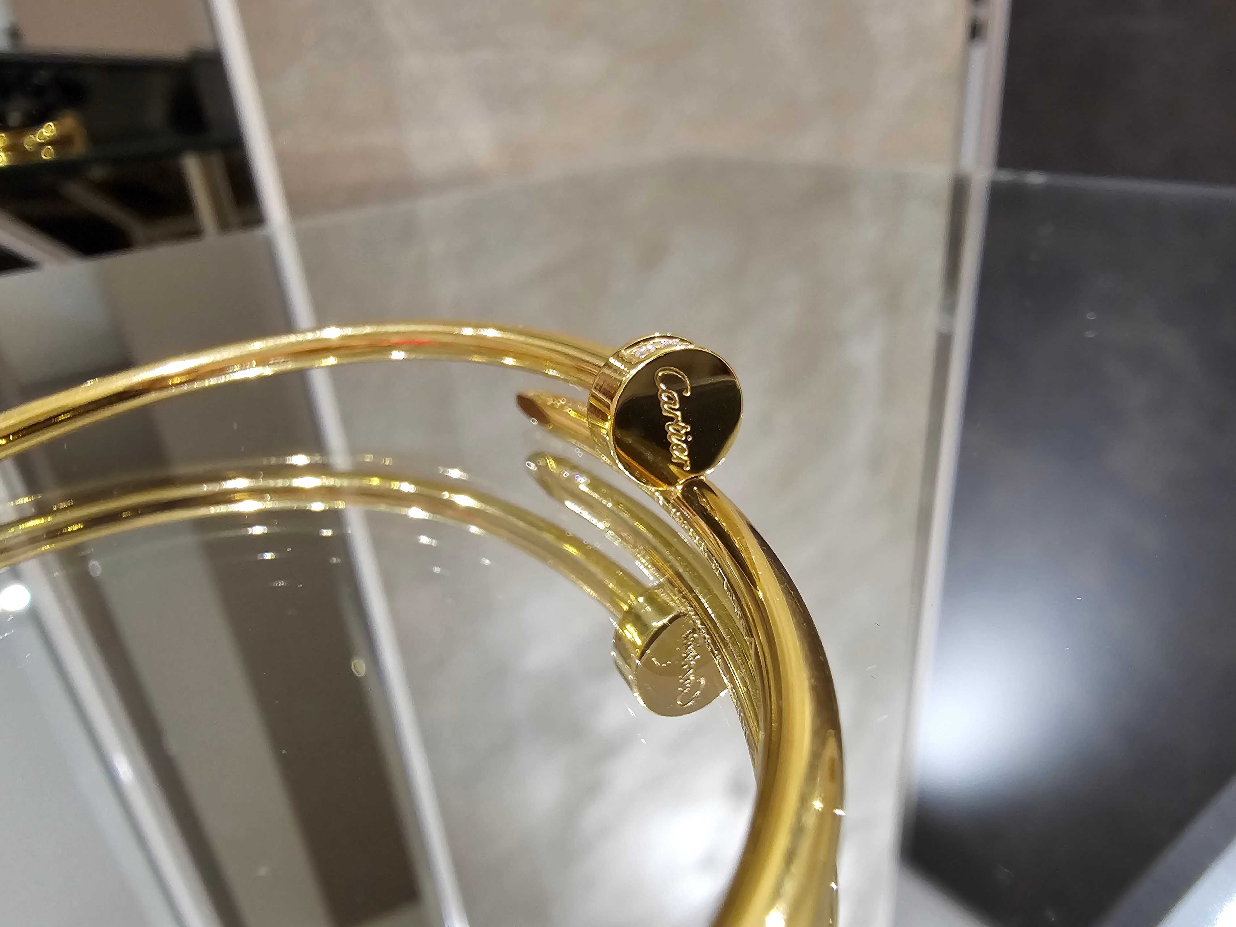 CARTIER Nail Juste un Clou Small Thin Gold Diamonds Гривна Пирон