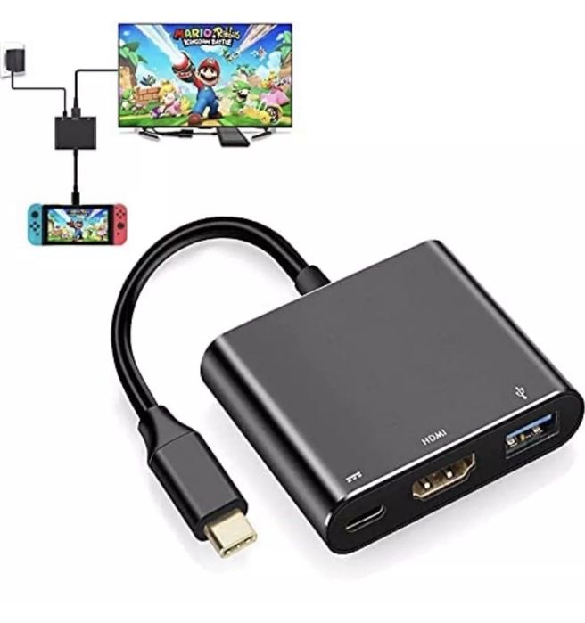 USB-C към HDMI многопортов адаптер