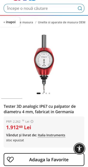 Palpator 3D: Haff & Schneider (Fabricat in Germania)