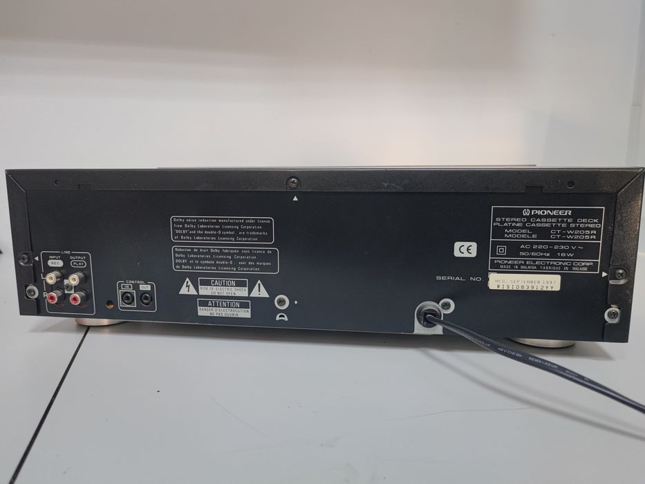 Deck dublu Pioneer CT W205R auto reverse Rec stereo cassette