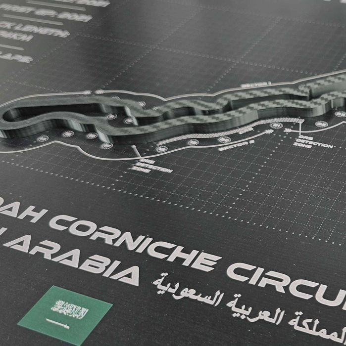 Jeddah – Hartă 3D circuit Formula 1 Saudi Arabian GP • GPX Collection