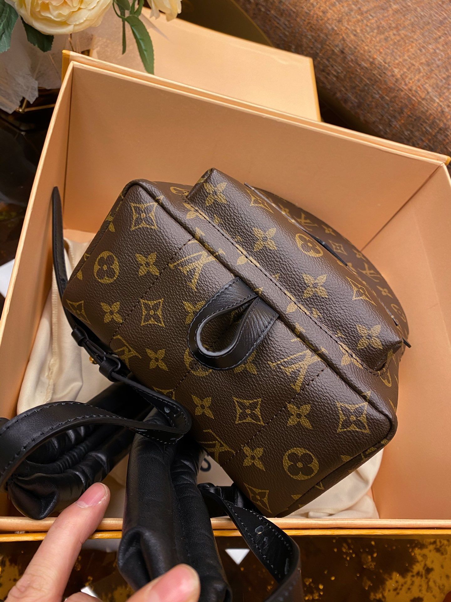 Rucsac ghiozdan Louis Vuitton Palm Springs, 21x29cm, tip Premium