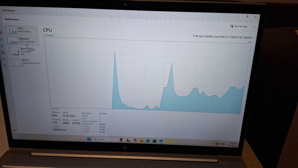 Laptop HP EliteBook i5-1145G7 • 16GB RAM • 256GB SSD Stare foarte bună