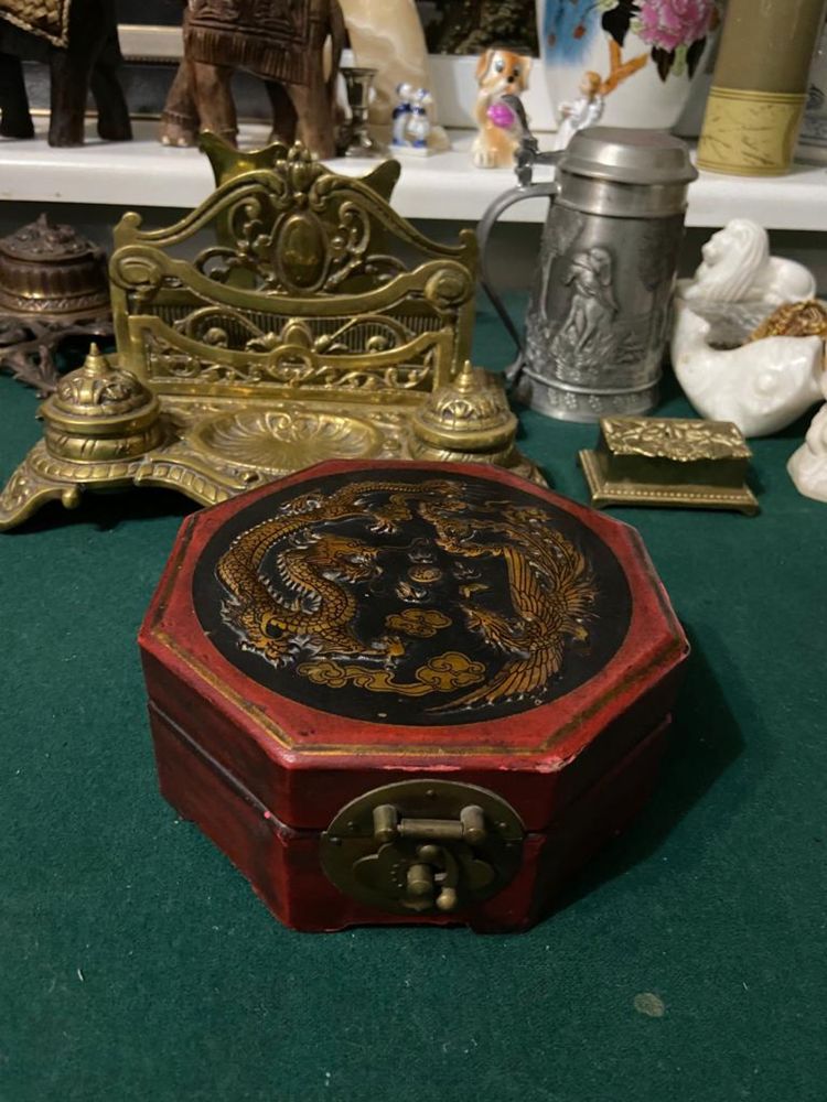 Китайская антикварная шкатулка, старый Китай