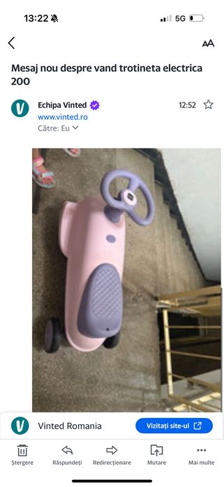 jucarie copii scuter electric