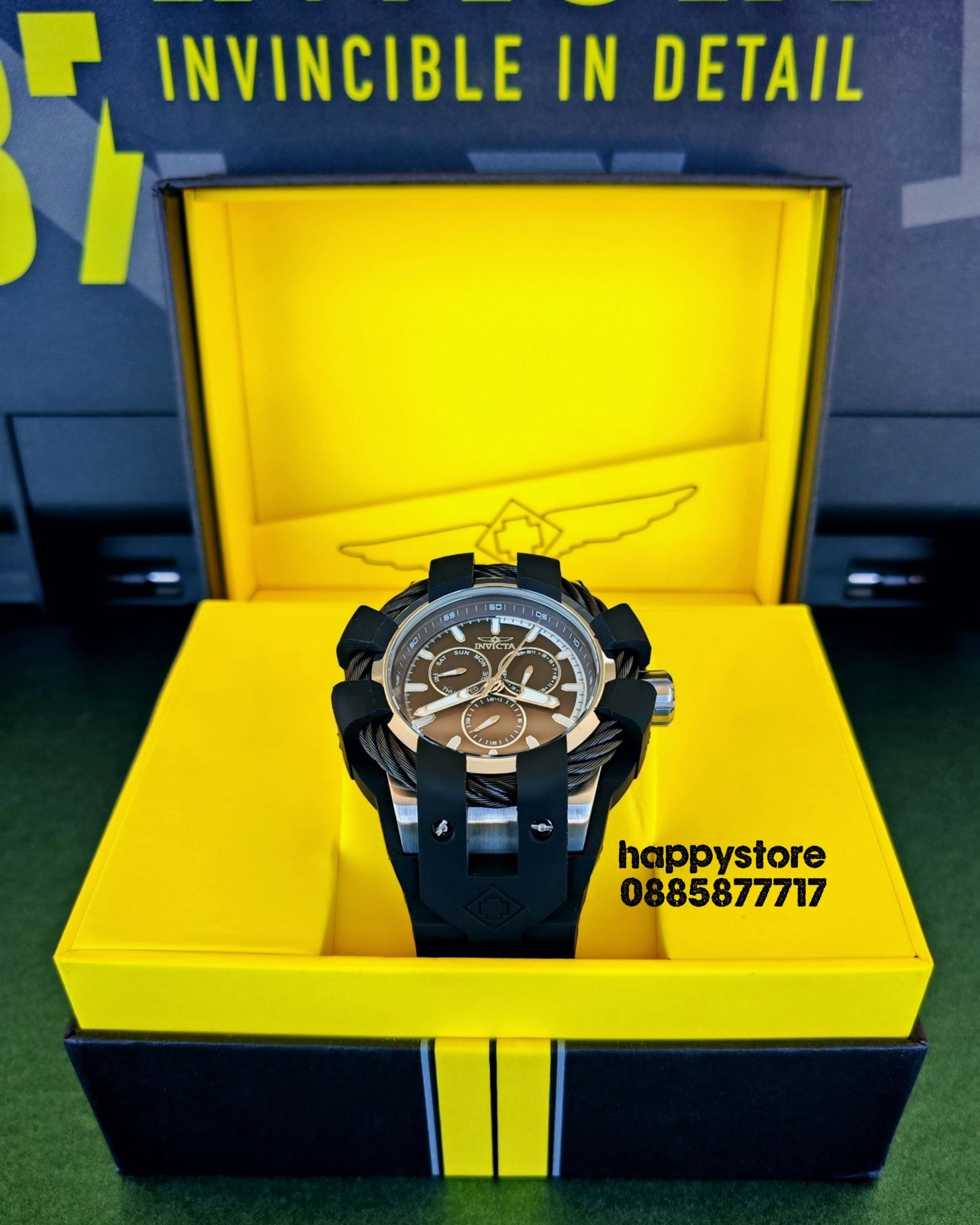 INVICTA Bolt Shock Black 54 mm, Инвикта нов ръчен часовник