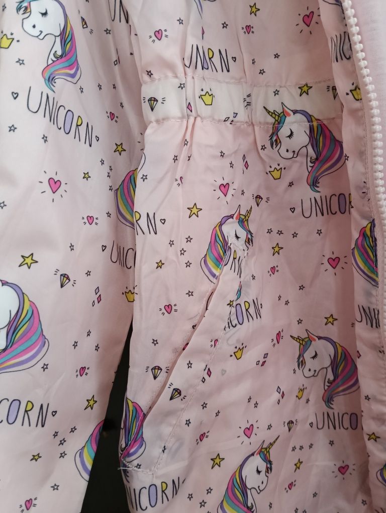Gecuță pentru fete windbreaker cu unicorni.