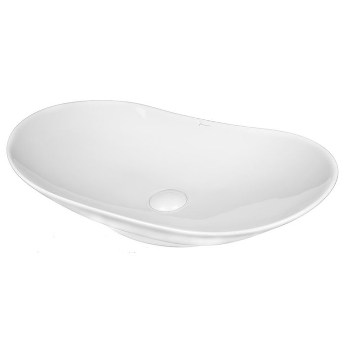 Lavoar pe blat Fluminia, My Pleasure, oval, 63.5 x 37.5 cm, alb Flumin