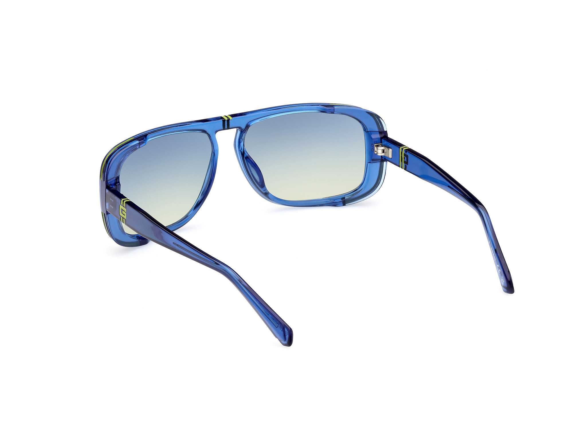 GUESS – Мъжки огледални слънчеви очила "BLUE RECTANGLE" нови с кутия