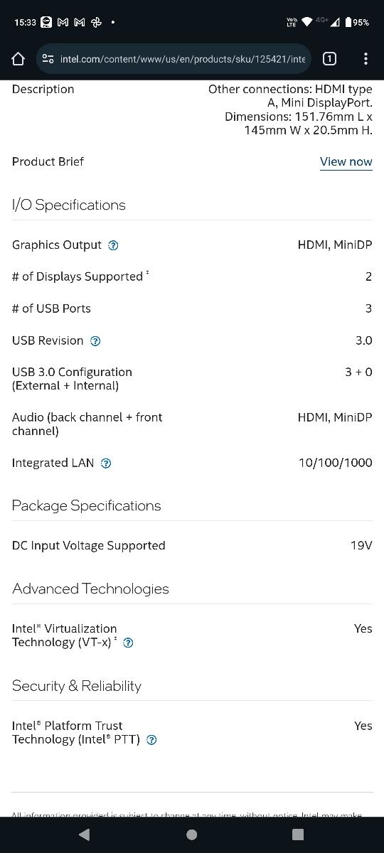 Intel Card Dock mini pc