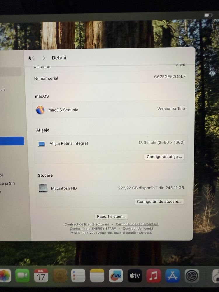 Apple Macbook Air 13” ( M1 ) 8GB RAM / 256GB • ca NOU • 26 cicluri •