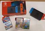Нинтендо Nintendo switch + 3 игриново