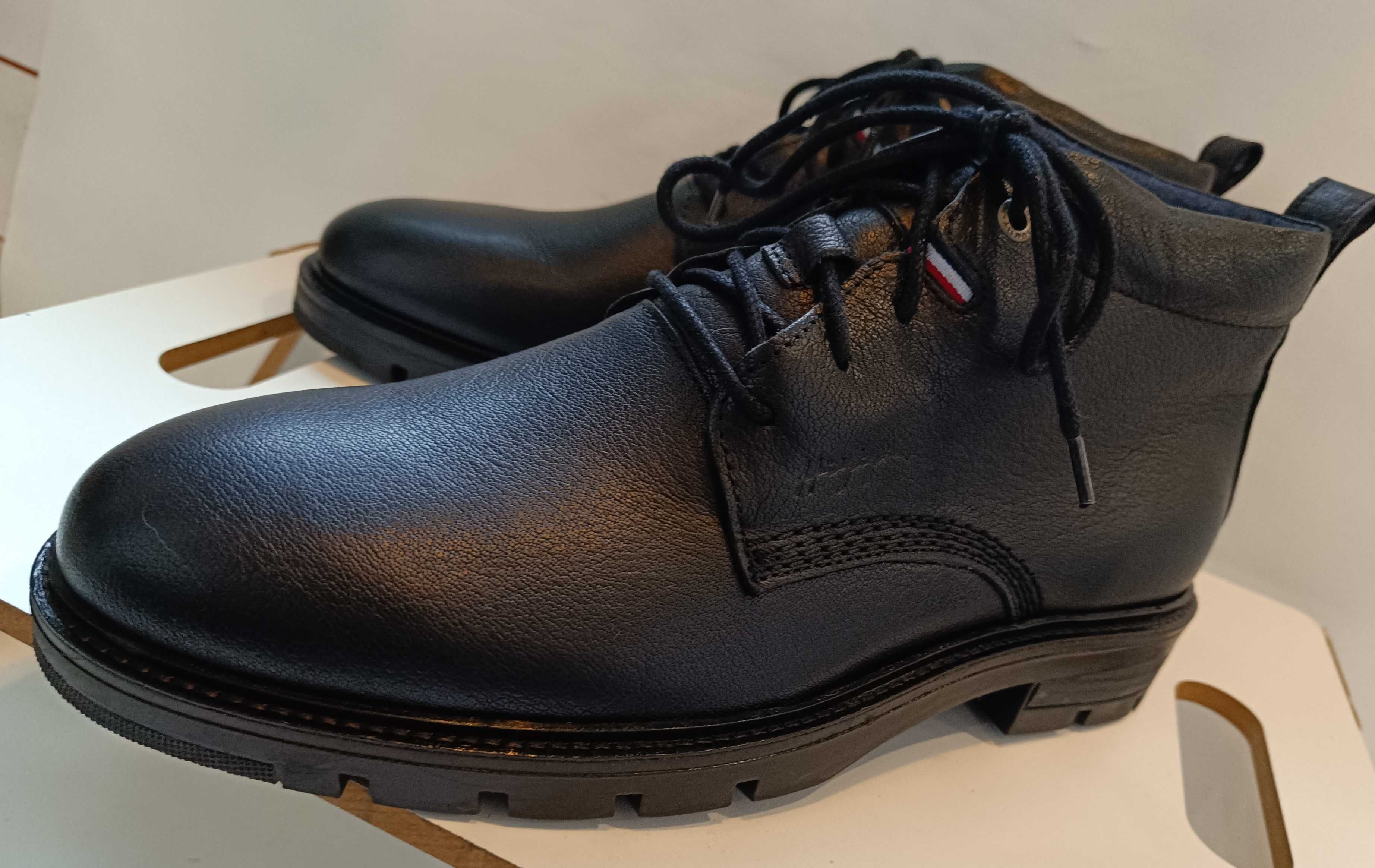 Ghete lace up 43 plain toe Tommy Hilfiger NOI piele naturala moale