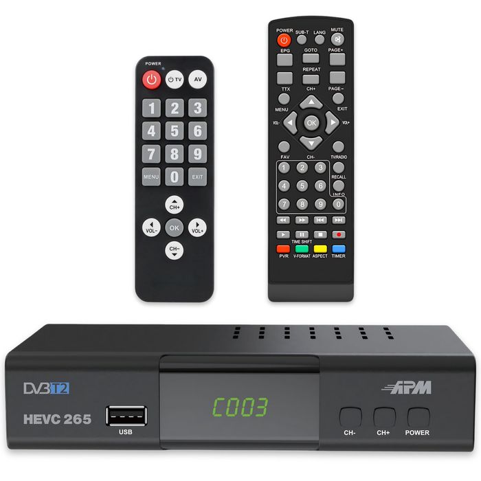 Decodor APM Full HD 1080p TNT, tuner H.265 HEVC TNT