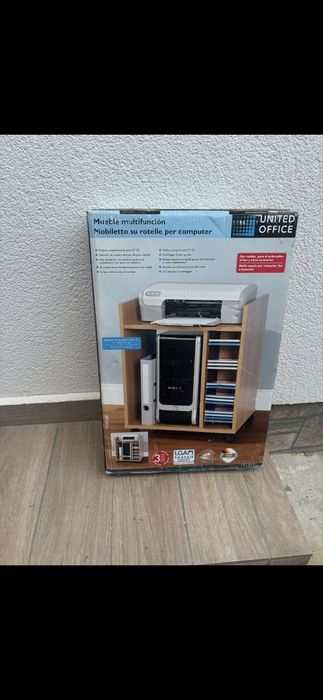 Mini birou cu rotile pentru computer,  fax si accesorii  Nou, Jisk Ita