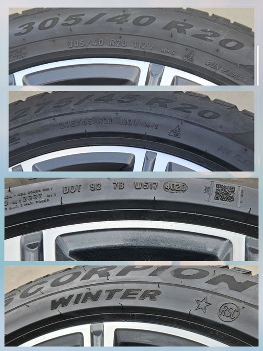 Jante BMW X5 G05 X6 G06 M echip iarna 305 40 20 / 275 45 20 Pirelli
