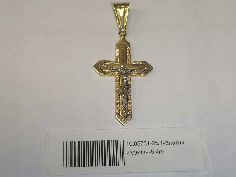 Златен кръст - 5.40 грама - 14к