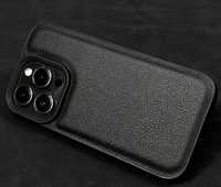 Husa iPhone 14 ProMax Black originala, piele, sigilata