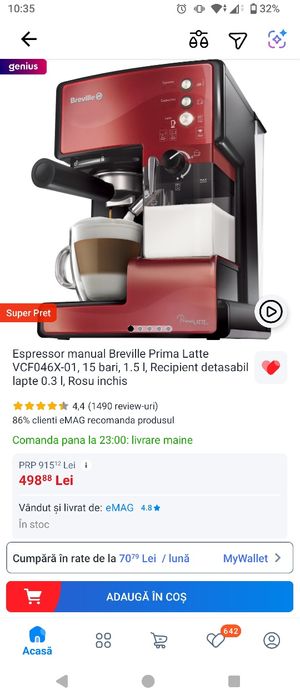 Espressor Breville Prima Latte