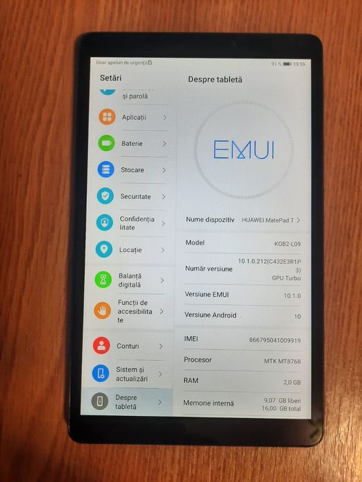 Tableta Huawei MatePad T8, Octa-Core, 8", 2GB RAM, 16GB