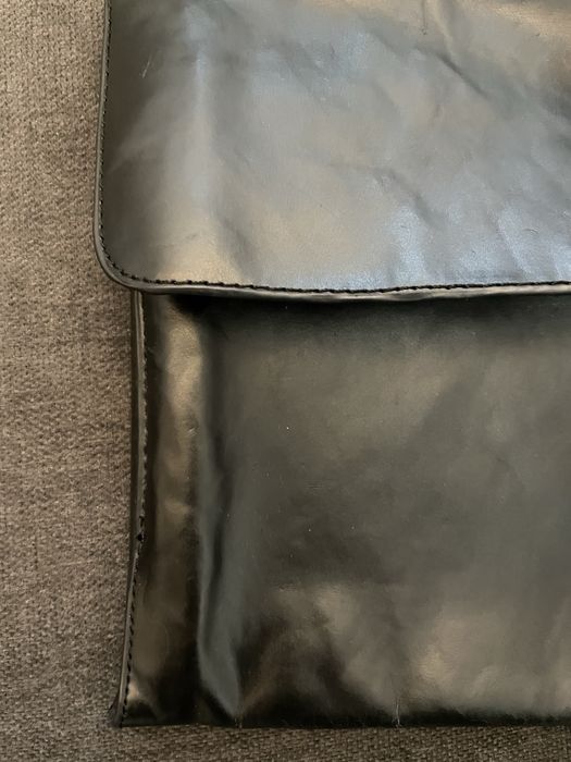 Кожена чанта клъч с въже