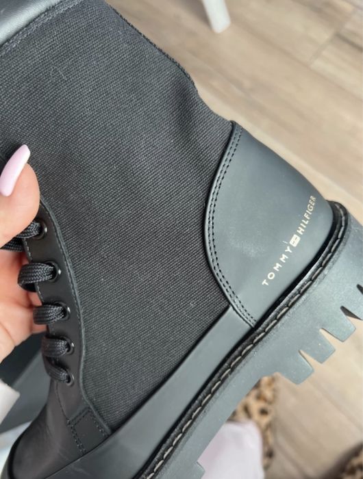 Ghete dama Tommy Hilfiger piele & textil 38 EU, 24cm