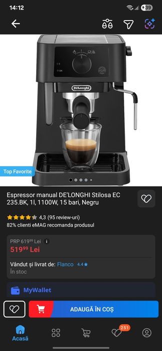 Espressor manual DeLonghi