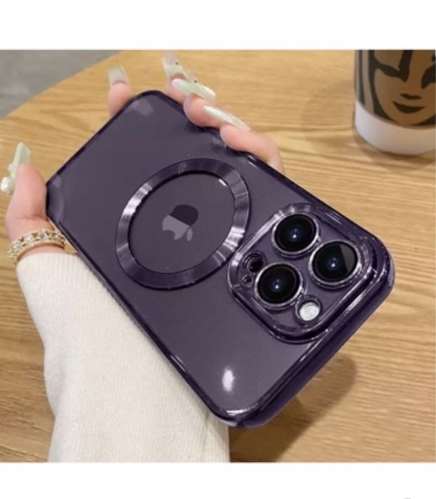 Iphone 13/14/15/16E PRO MAX Husa TPU 0.25mm Luxury Incarcare Magsafe