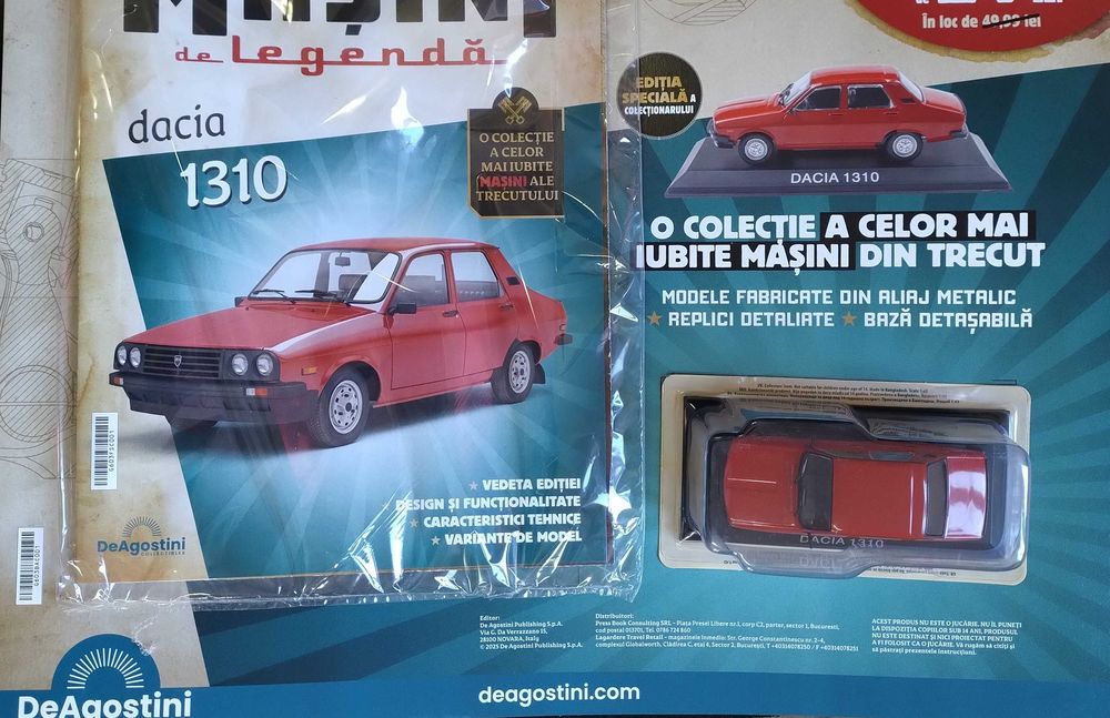 Macheta Dacia 1310 TLX rosie, scara 1:43 , noua