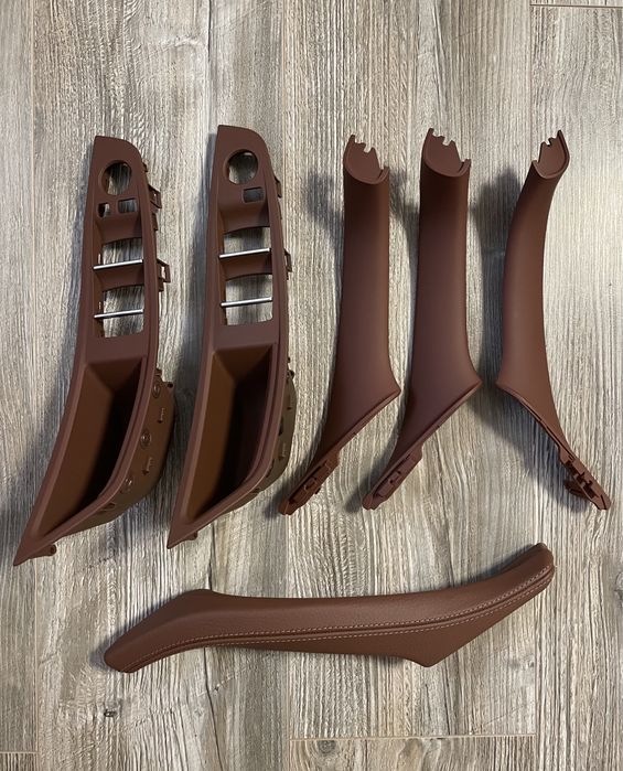 Maner trim fata usa interior Bmw Seria 5 f10 f11 red wine maro rosu