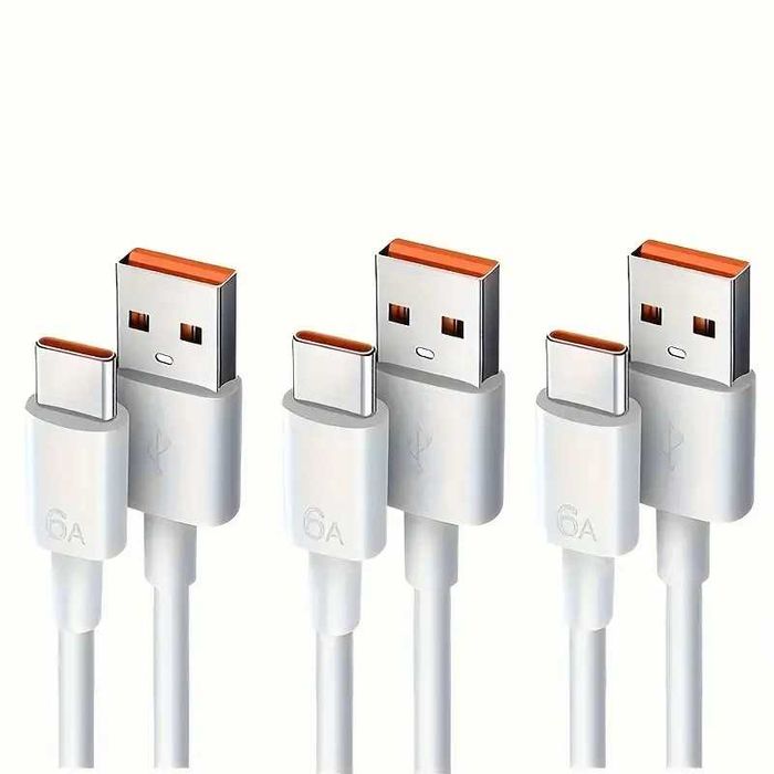 Кабели Type-C към USB-C в пакет от 5 броя/ PC Бързо Зареждащи до 120W!