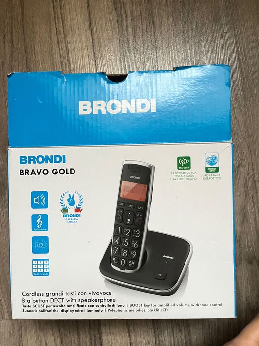 Безжичен домашен / стационарен телефон BRONDI Bravo Gold