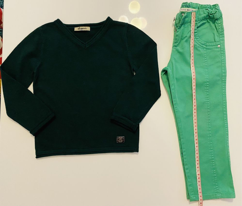 Set casual format din pantaloni si pulover, baieti, 3 ani