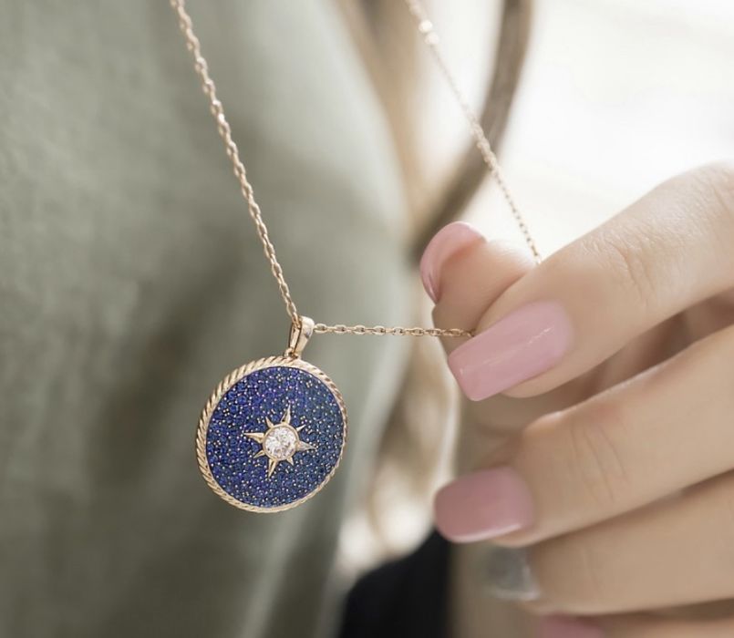 Pandativ cu medalion Swarovski placat aur