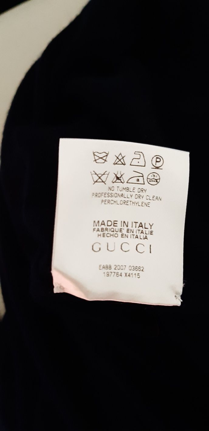 Pulover barbati Gucci,autentic,casmir pur 100%,bleumarin,superb XL