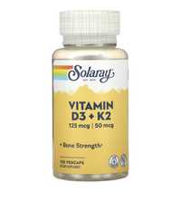 Американские витамины,Д3 К2 Solaray D3 K2 120