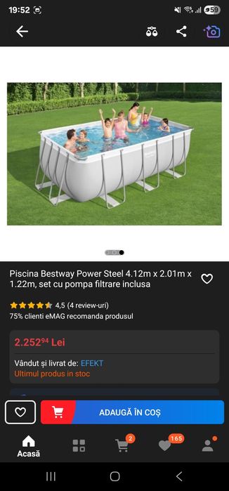 Vand piscină mare 400/200