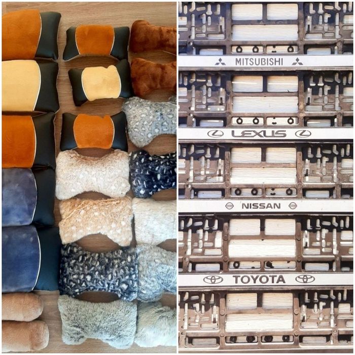 Автоподушки. Подномерные рамки.