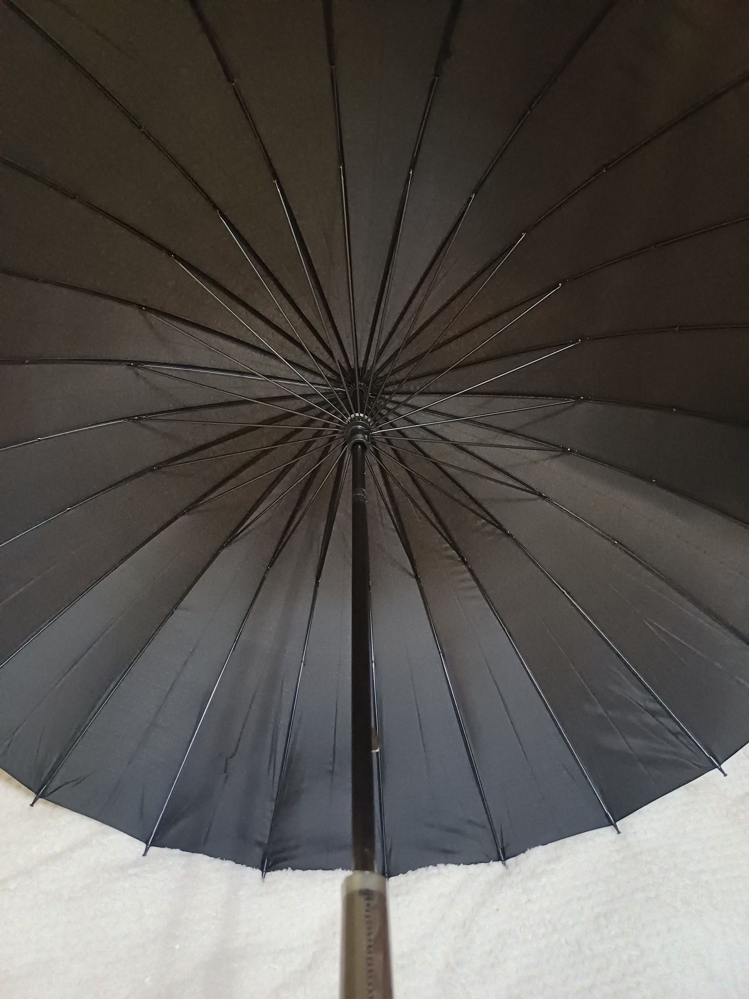 Зонтик черный мужской зонт трость