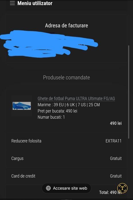 Vand ghete puma ultra ultimate