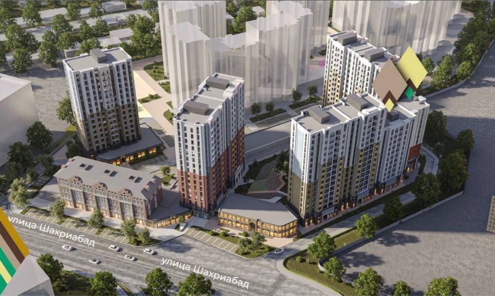 Новостройка Assalom Bog’lar Golden House 2/9/16, 40м2. Предчистовая