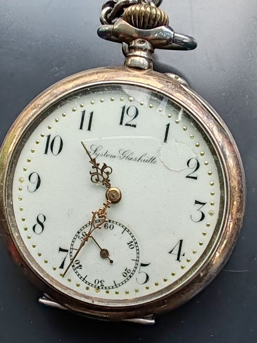 Ceas de buzunar System Glashutte - Argint - 51 mm