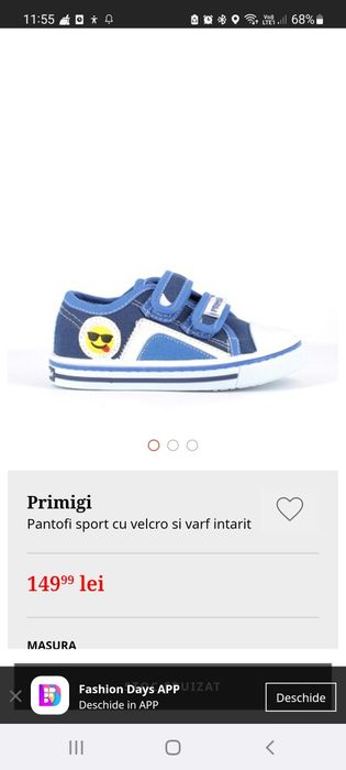 Papuci copii marimea 21