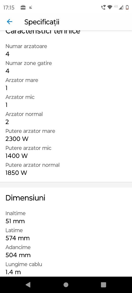 Plita miele incorporabila