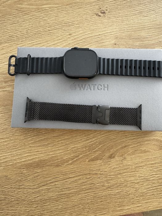 Ca nou 100% baterie - Apple watch ultra 2 49mm black titanium milanese