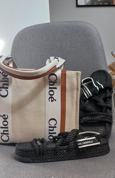 Poșetă Chloe și sandale Karl marimea 37